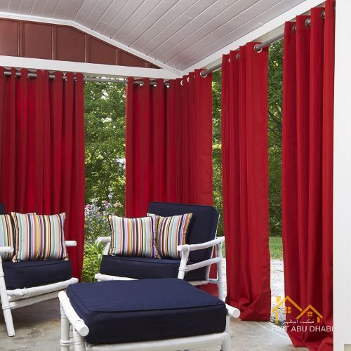 Red Outdoor Curtains Abu Dhabi