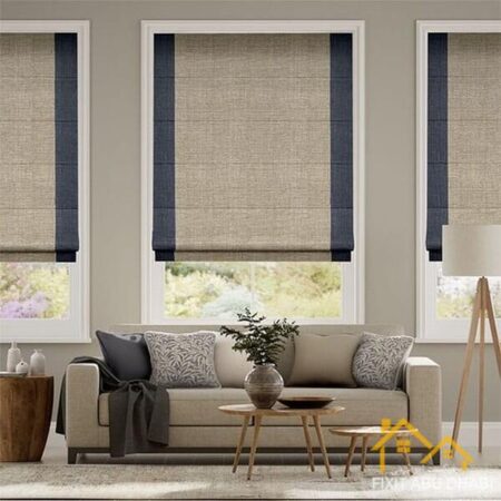 Roman blinds adding a touch of sophistication to a living area