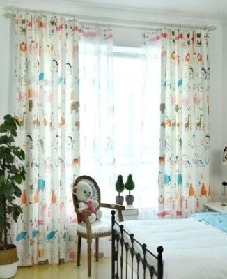 Beautiful Animal Printed Curtains For Kids Bedroom