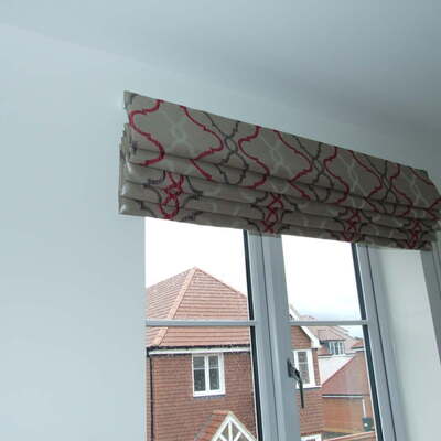 Cascade Fold Roman Shade