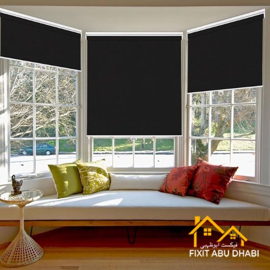 Roller Blinds for Windows Blackout Window Blinds Cordless with Thermal Insulated and Anti-uv 100% Black Out Roller Shades for Home Indoor Windows Living Room, Easy to Install 18 W x 36 H Black