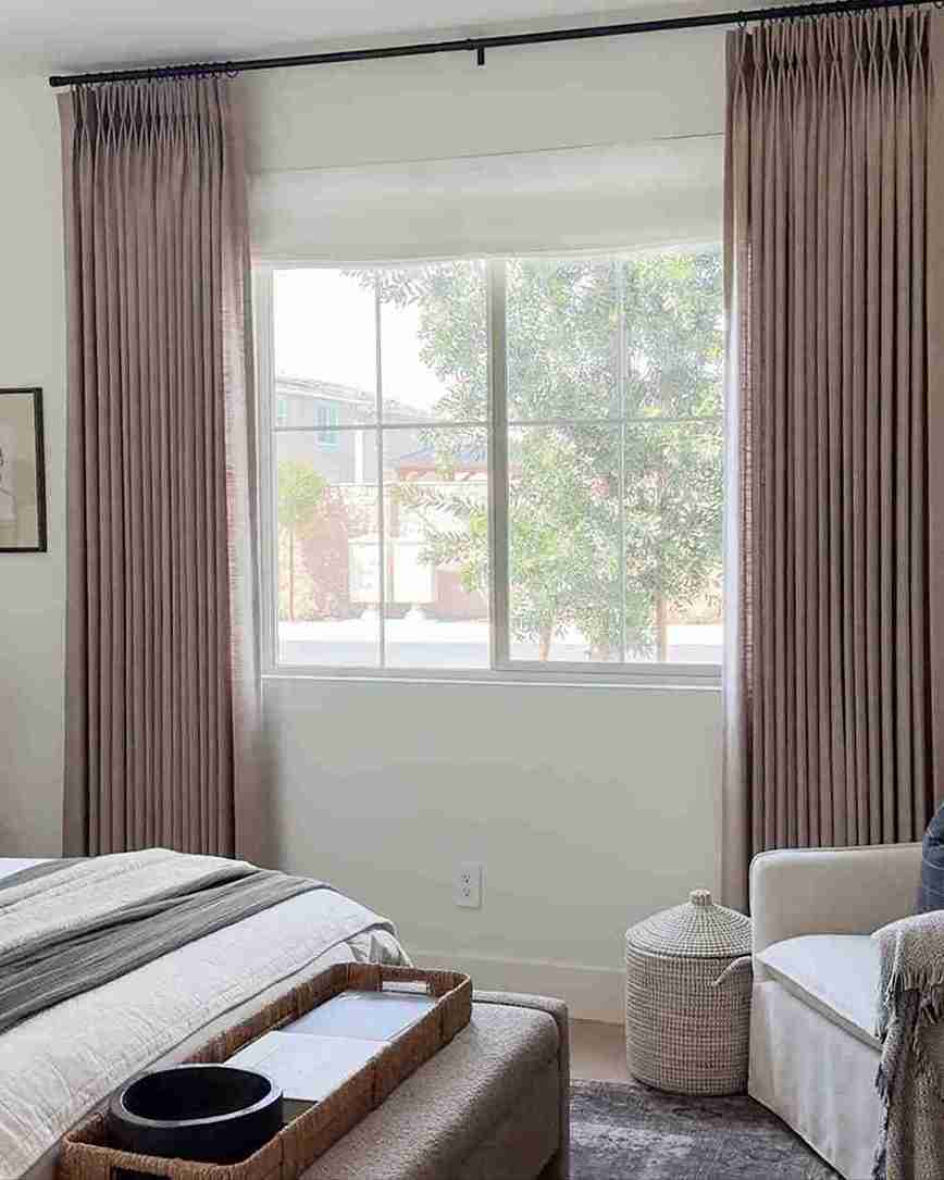 Premium Hunter Linen Light Blocking Curtains