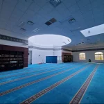 Turquoise Blue Border Masjid Carpet