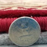 Red hira carpet close view