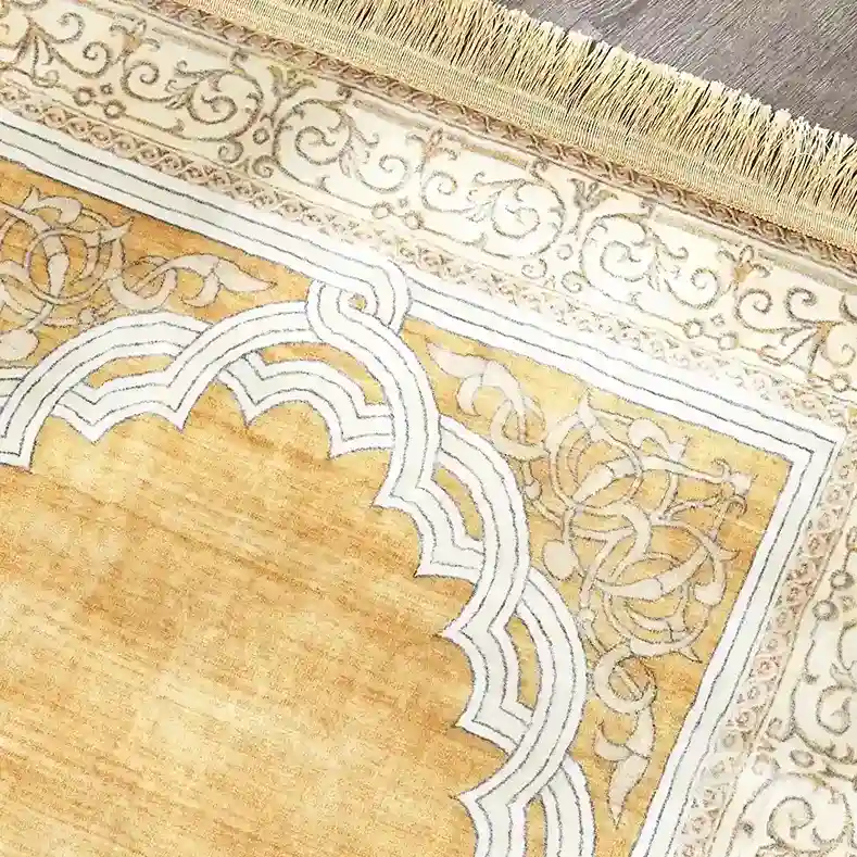 Yellow Printed Prayer Mat 01