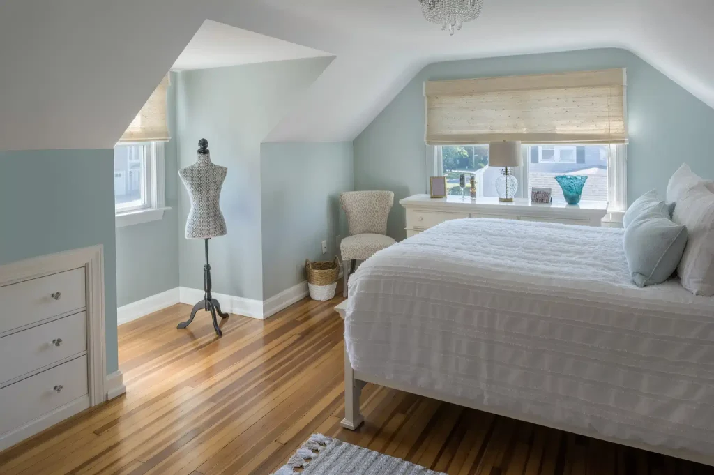 Bedroom Renovation with Flooring & Bed