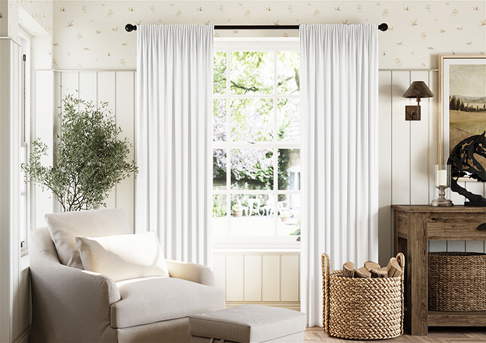 Menton Pure White Curtains