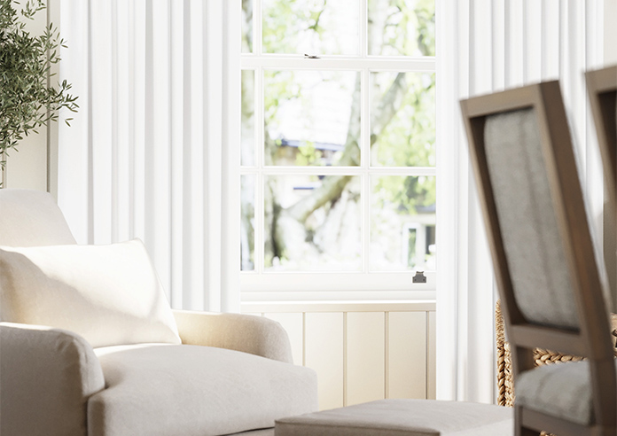 Menton Pure White Curtains