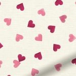 Scattered Hearts Pink Curtains