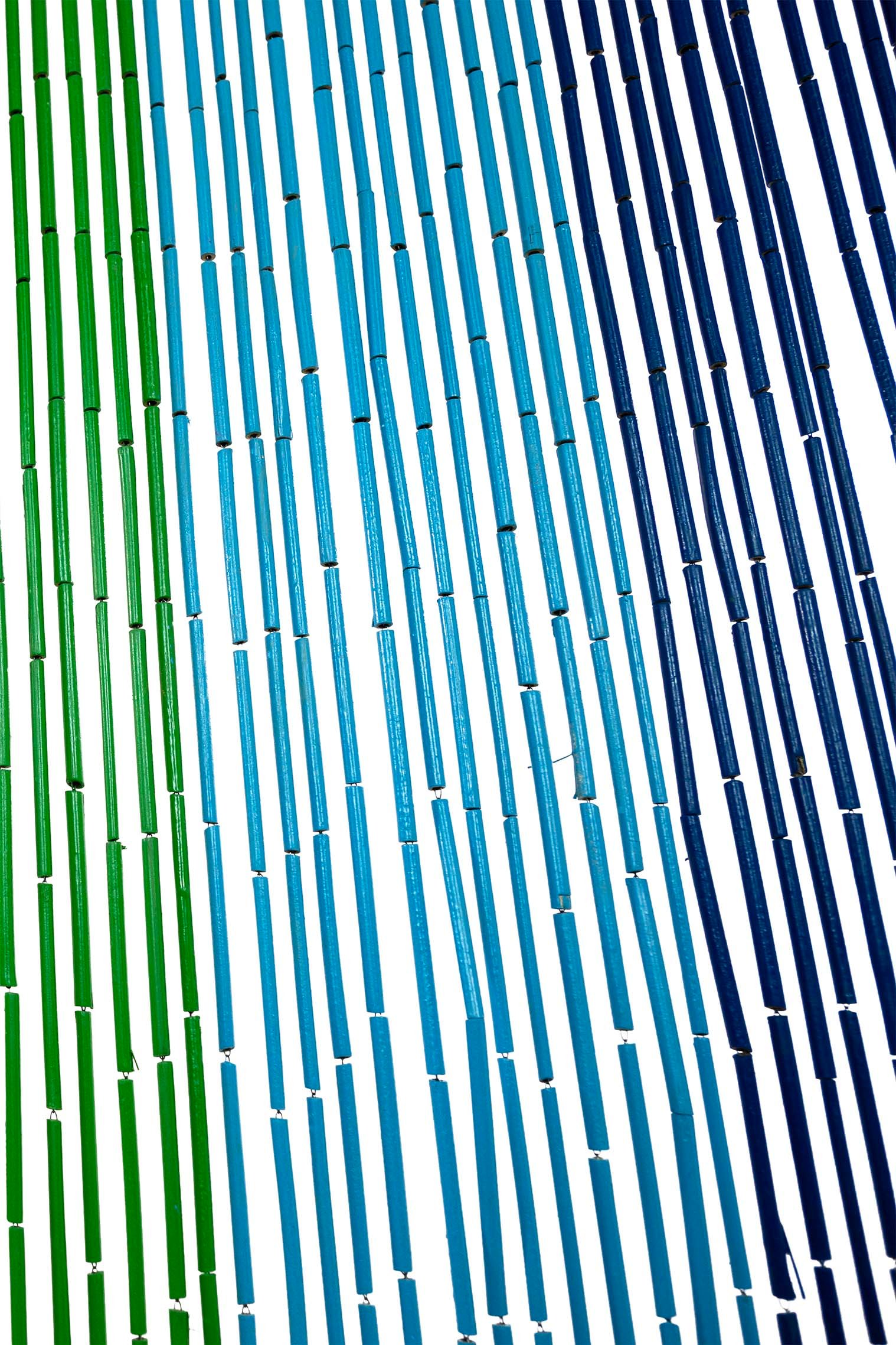 Bamboo Bead Curtain - Rainbow Stripes - Image 2