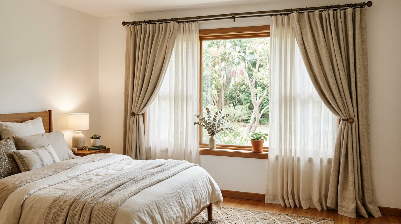 Bedrooms Double Curtains UAE