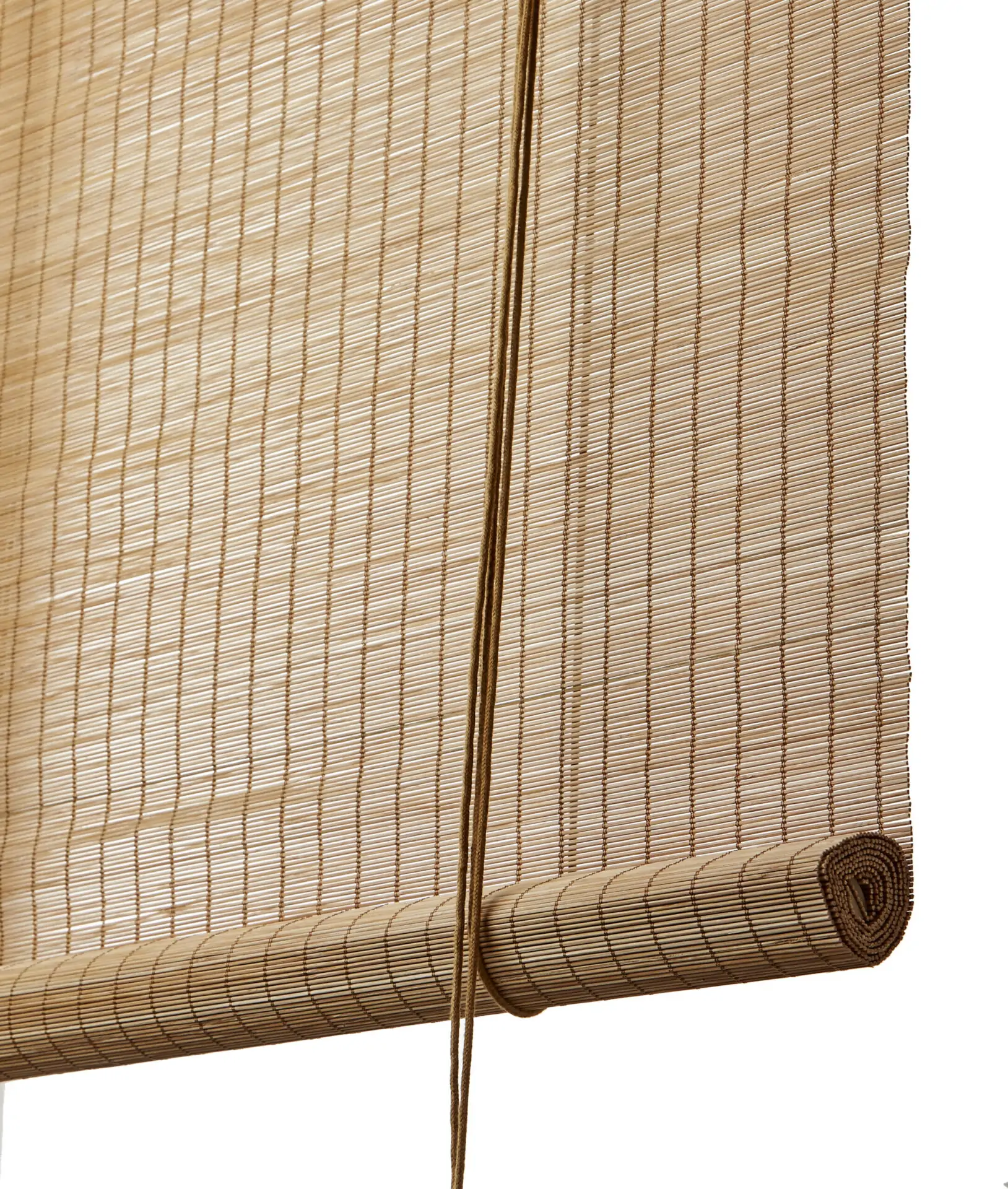 Brown fine bamboo roller blind