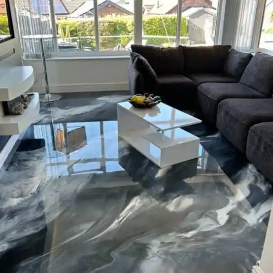 Charcoal Marble Epoxy Flooring