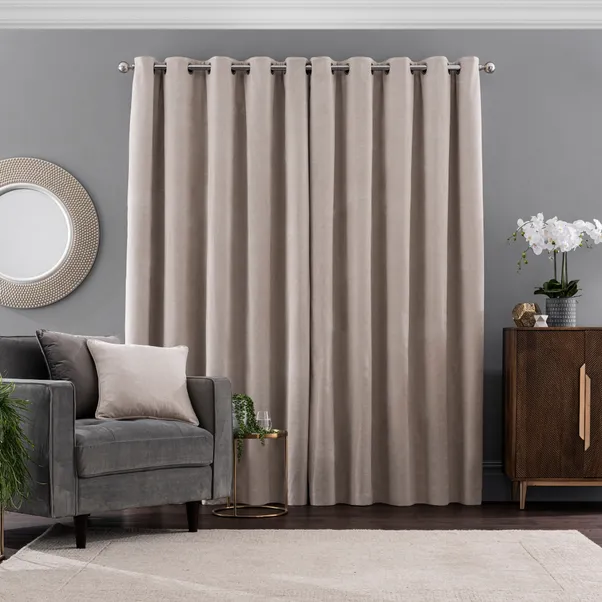 Chenille Blackout Eyelet Curtains - Image 5
