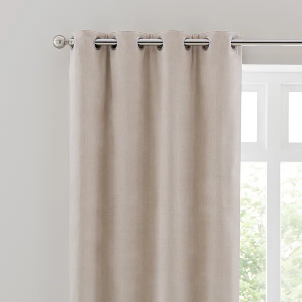 Chenille Blackout Eyelet Curtains