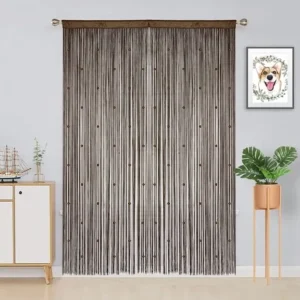 Coffee Crystal Beaded Doorway Curtain