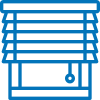 Double blind/ blind and curtain installations
