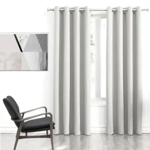 Eggshell Room Darkening Eyelet Blockout Curtain