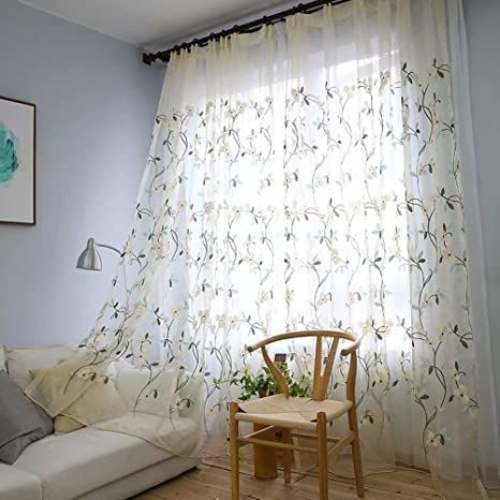 Embroidered Sheer Curtains