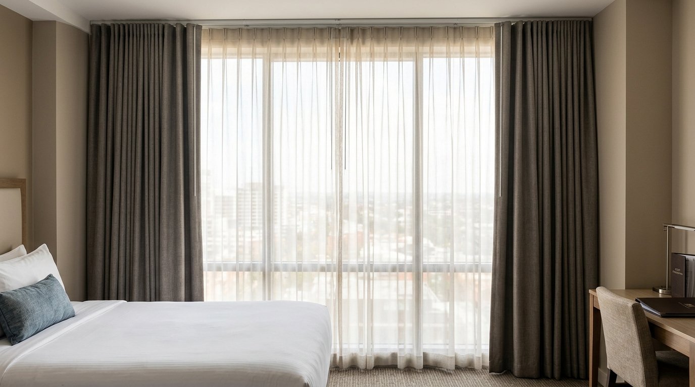 Hotel Room Double Curtains in UAE
