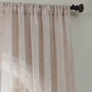 Light Grey Open Weave Sheer Curtain 1
