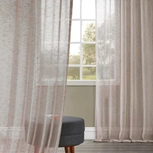 Light Grey Open Weave Sheer Curtain 2