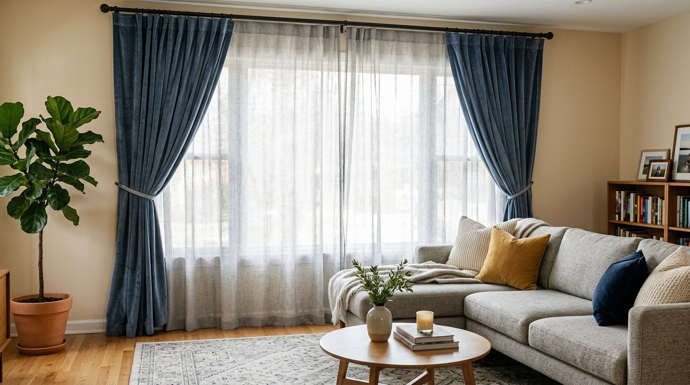 Living rooms Double Curtains