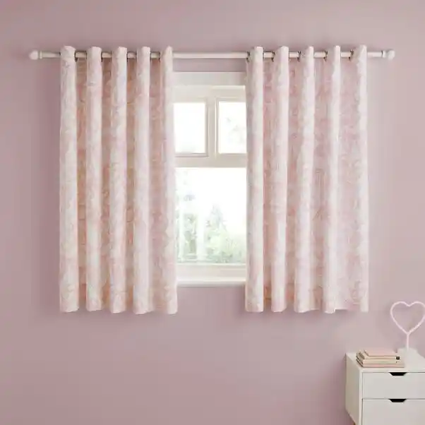 Pink Bows Blackout Eyelet Curtains - Image 2