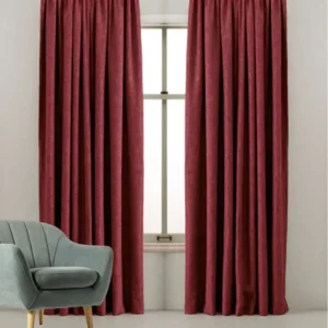 Portsea Red Custom Made Blockout Curtains