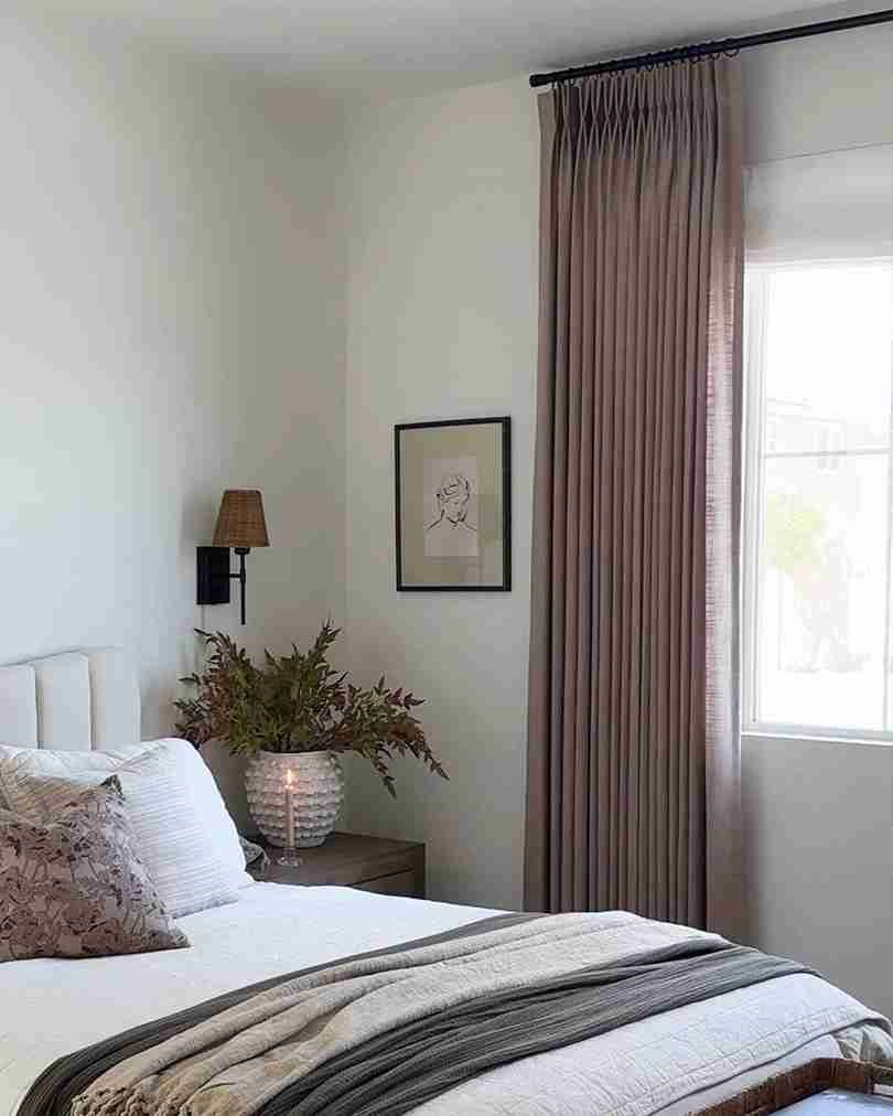 Premium Hunter Linen Light Blocking Curtains - Image 3