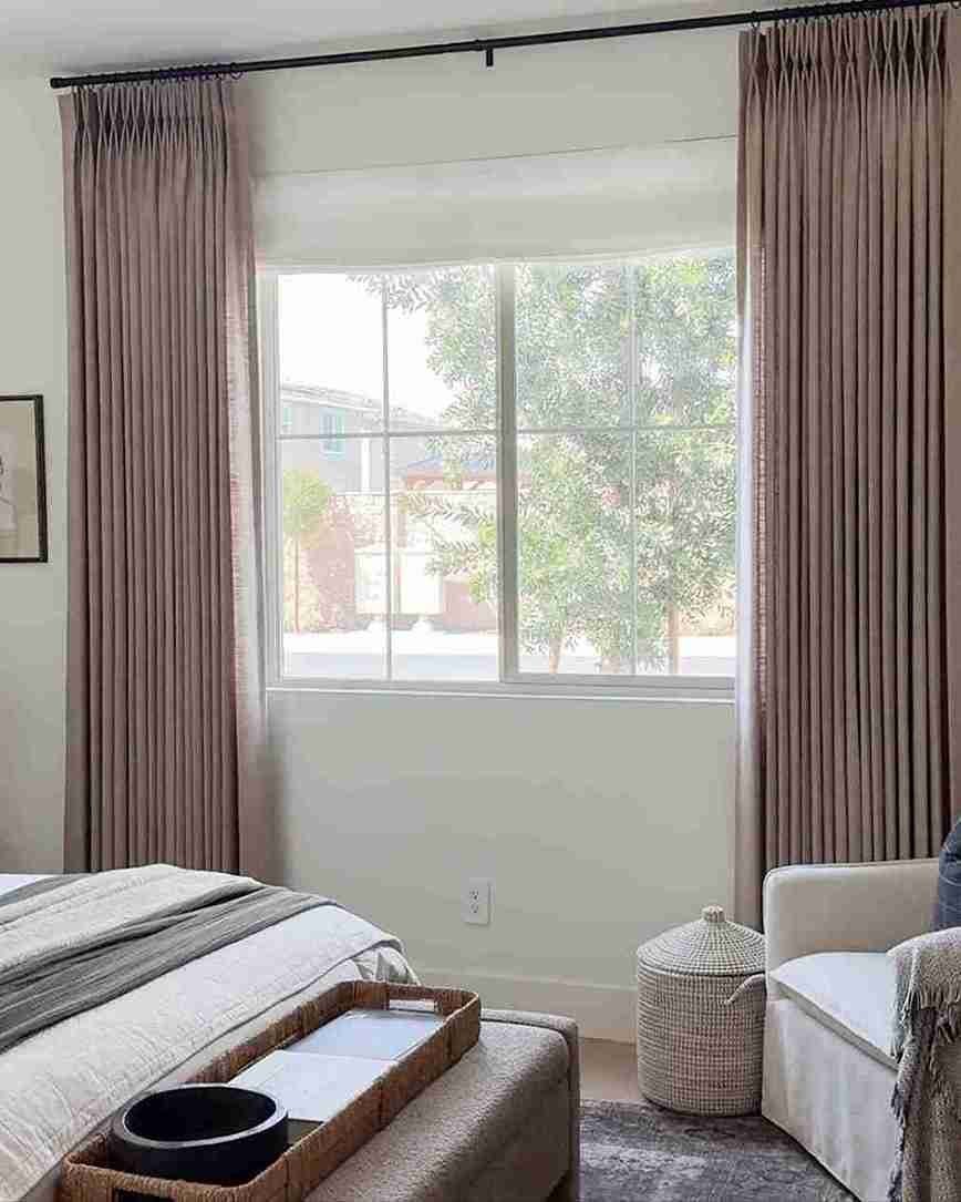 Premium Hunter Linen Light Blocking Curtains