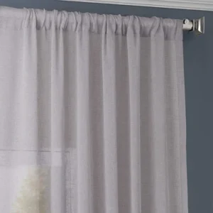 Steel Mountain Textured Faux Linen Curtain 1