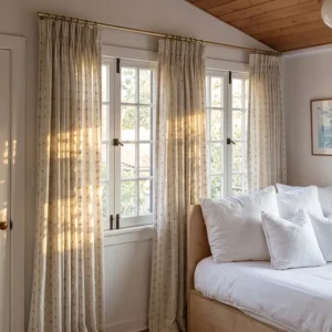 Striped Linen Vintage Vertical Drapes