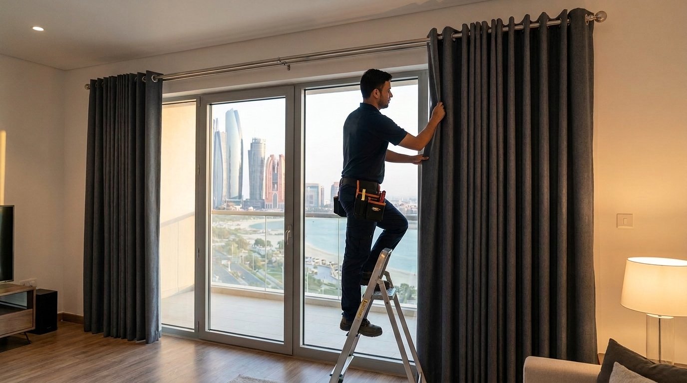 Hire Our Team For Professional Installation Of Eyelet Curtains Abu Dhabi