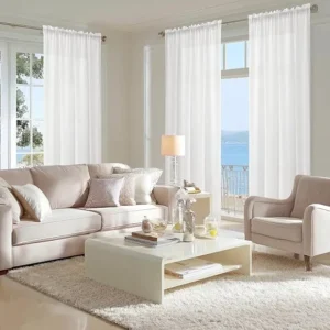 White Privacy Light Filtering Curtains