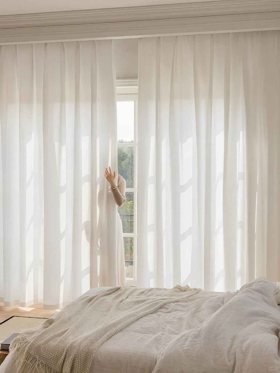 White Sheer Curtains for Soft Privacy