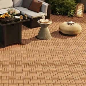 Acacia Wood Waterproof Deck Tiles