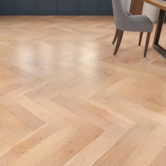 Alpes Pale Oak Herringbone Engineered Wood Flooring 15mm 2