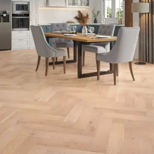Alpes Pale Oak Herringbone Engineered Wood Flooring 15mm