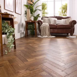 Alston Double Smoked Herringbone Engineered Oak Flooring