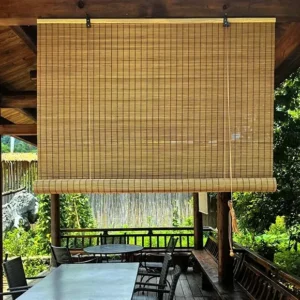 Bamboo Outdoor Blackout Roller Blind