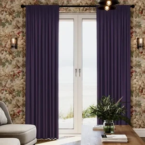 Berry Faux Silk Elegant Curtain