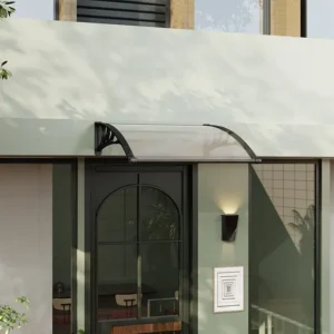 Black Modern Polycarbonate Door Awning
