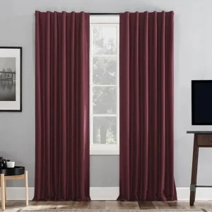 Bordeaux Faux Silk Blackout Curtain