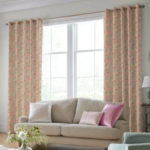 Coral Pink Loveston Curtains