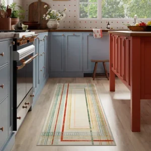 Cream Multicolour Kitchen Carpet Rug