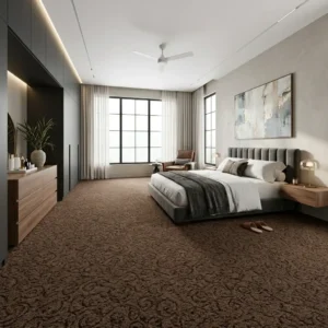 Custom Geometric Bedroom Carpet