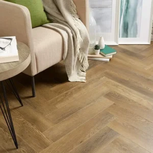 Dark Brown Herringbone Click Vinyl SPC