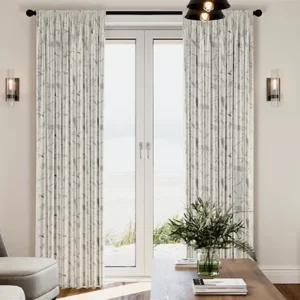 Dragonfly White Pattern Curtains