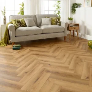 Duchess Nature Oak Vinyl Click LVT Herringbone Flooring